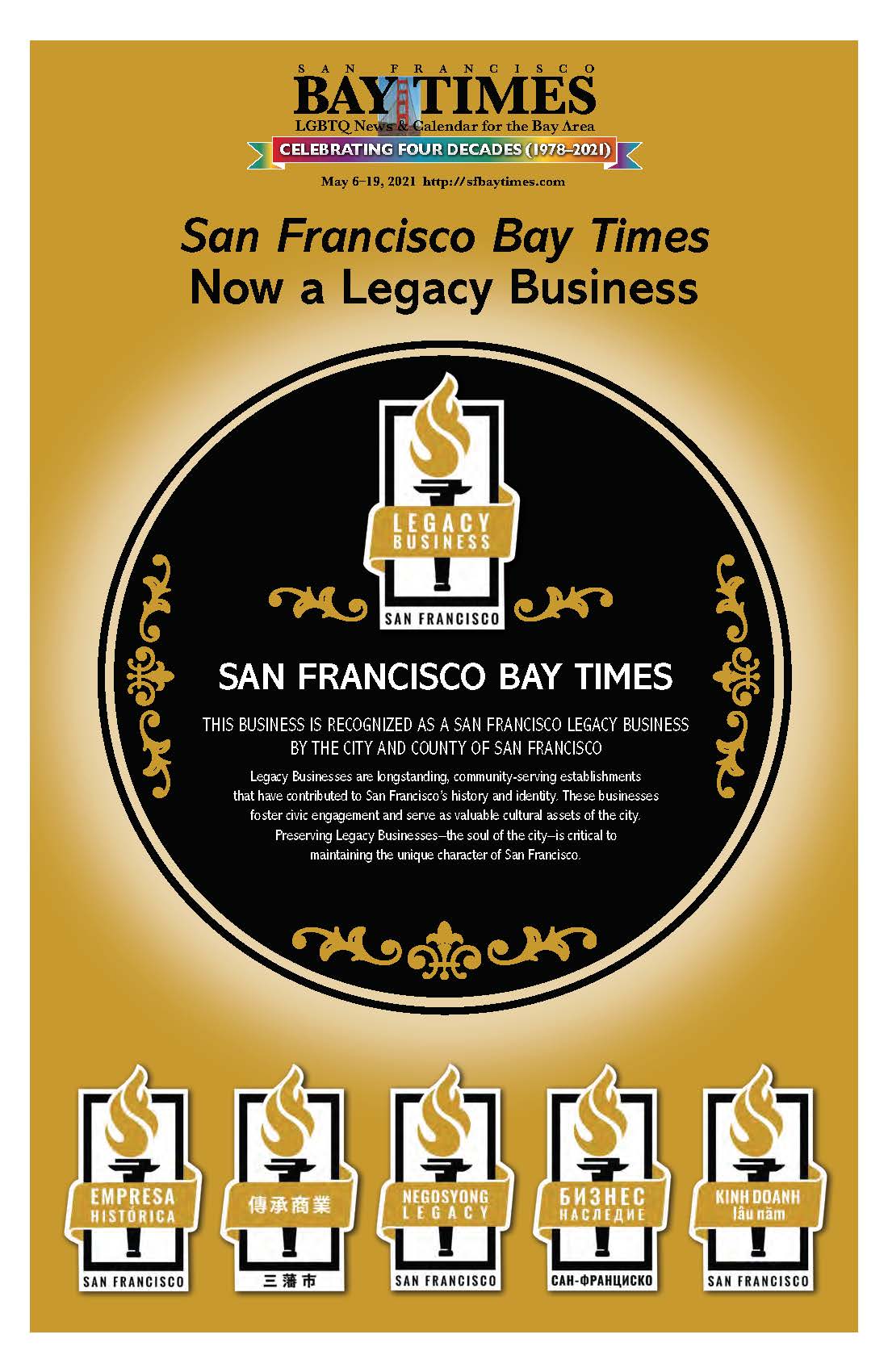 San Francisco Bay Times Among Small Businesses Approved for Legacy ...