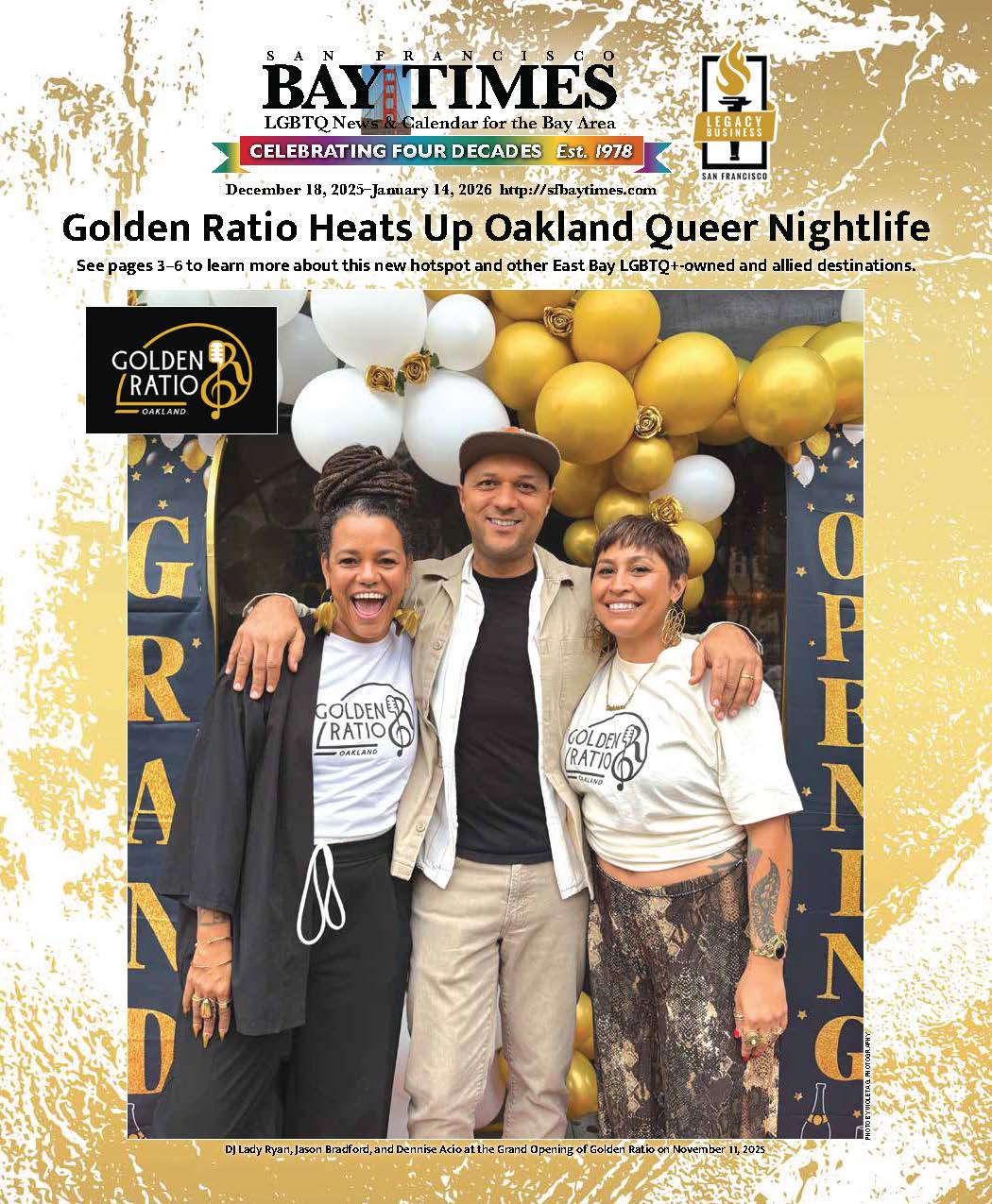 Oakland-Based Powerhouse Duo Opens New Venue: Golden Ratio - San Francisco Bay Times